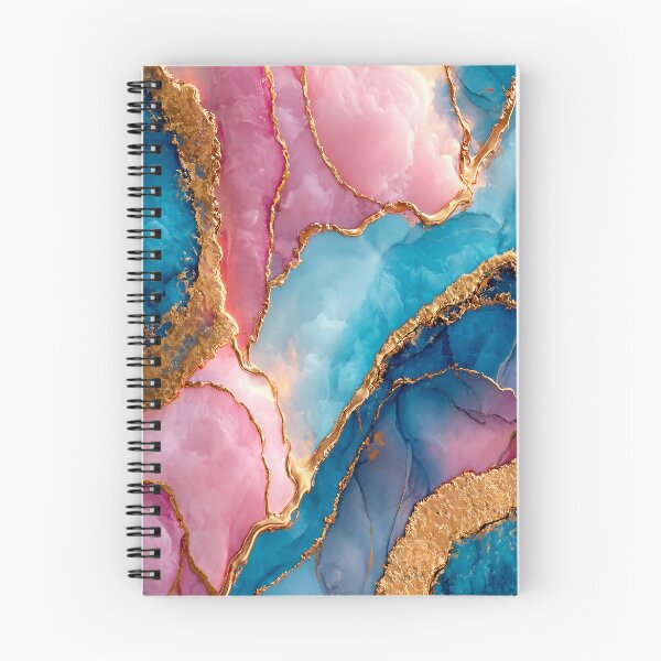 Item preview, Pink Blue Gold Marble Abstract Luxury Abstract Art designed and sold by lematworks.