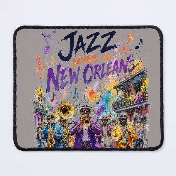 Item preview, Jazz Lives in New Orleans - Vibrant Watercolor Brass Band designed and sold by Style-InkPulse.