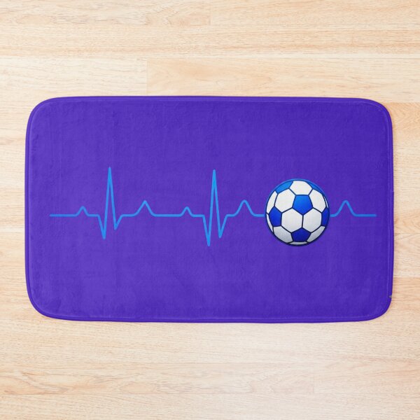 Item preview, Blue Neon Soccer Heartbeat Pulse - High Contrast Football  designed and sold by digitalbob60.
