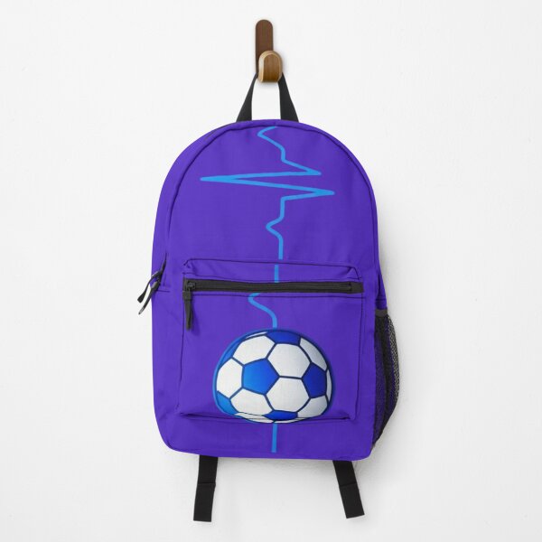 Item preview, Blue Neon Soccer Heartbeat Pulse - High Contrast Football  designed and sold by digitalbob60.
