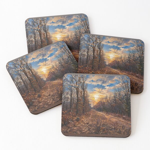 Item preview, Autumn Sunset in Sharp County - Ozark Impasto Painting designed and sold by Blossom-Breeze.