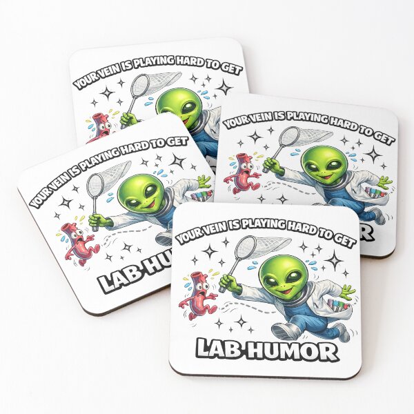 Item preview, Funny Cute Alien Phlebotomist Lab Humor – Your Vein Is Playing Hard to Get | Medical Laboratory Professionals Week designed and sold by ClinicalHubs.