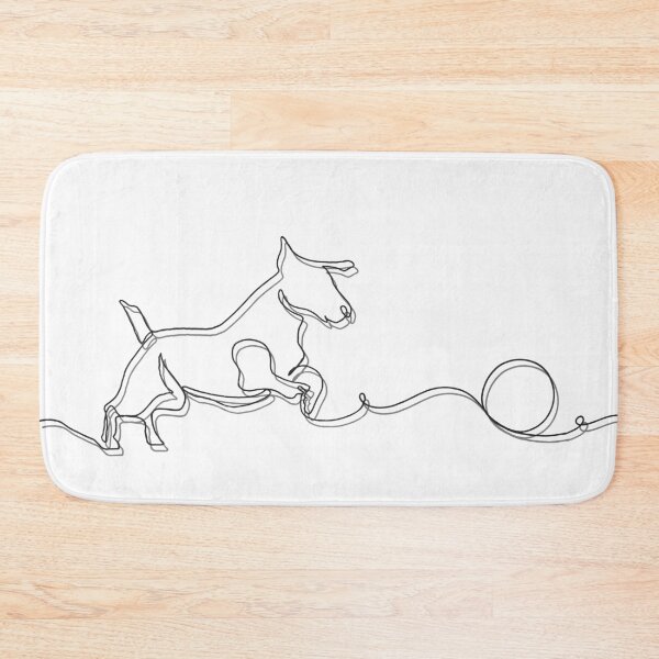 Item preview, Minimalist Running Dog One Line Art designed and sold by Barelythere2324.
