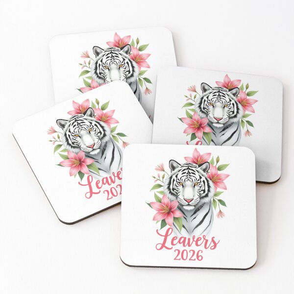 Item preview, White Tiger Floral Leavers 2026 Gift — School Leaver Graduation Tiger Lily Design designed and sold by Amp6599.