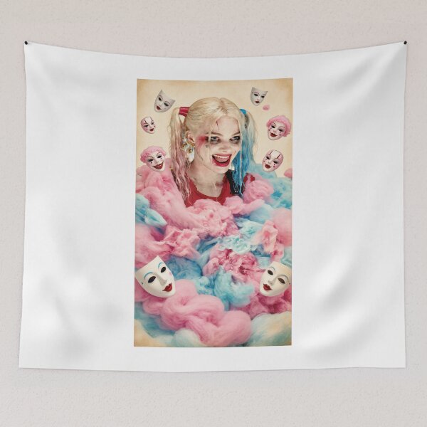 Item preview, Harley Quinn Cotton Candy Tragedy and Comedy Collage designed and sold by y2kponyclub.