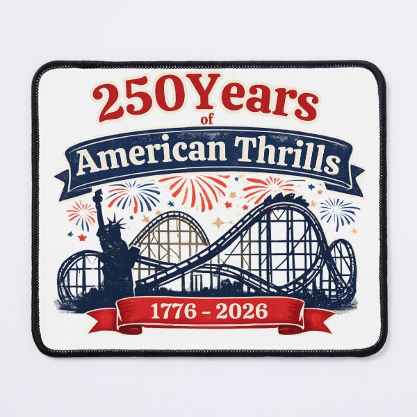 Item preview, 250 Years of American Thrills • 1776–2026 Patriotic Coaster Design designed and sold by Coaster Culture Industries.
