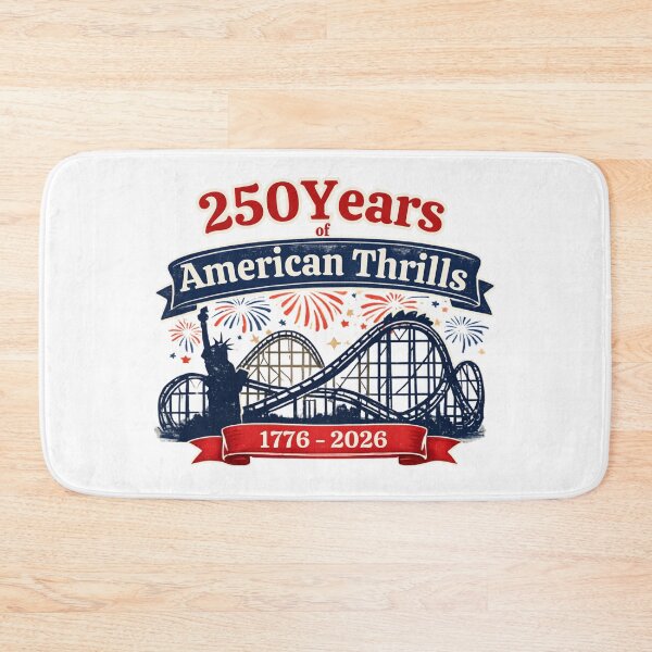 Item preview, 250 Years of American Thrills • 1776–2026 Patriotic Coaster Design designed and sold by Coaster Culture Industries.