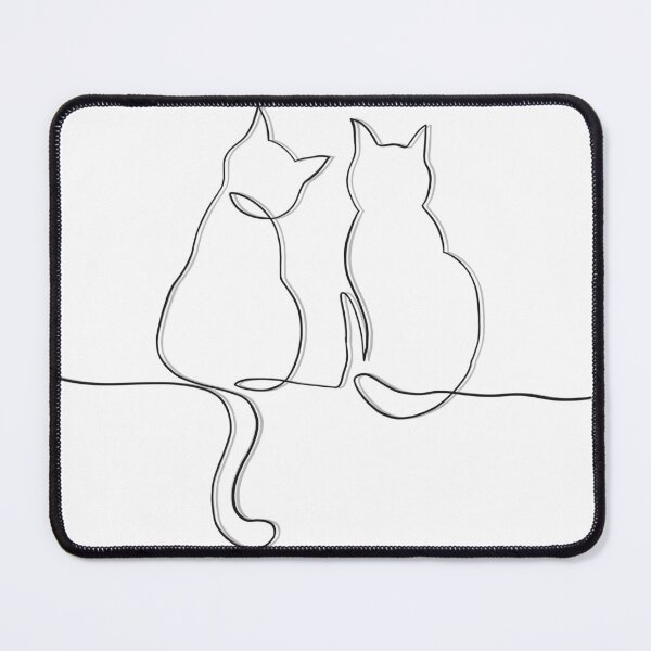 Item preview, Minimalist Cat Duo One Line Art designed and sold by Barelythere2324.