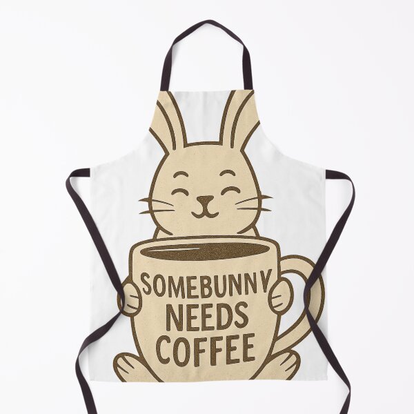 Item preview, Somebunny Needs Coffee - Cute Bunny Espresso Lover designed and sold by tineldesign.