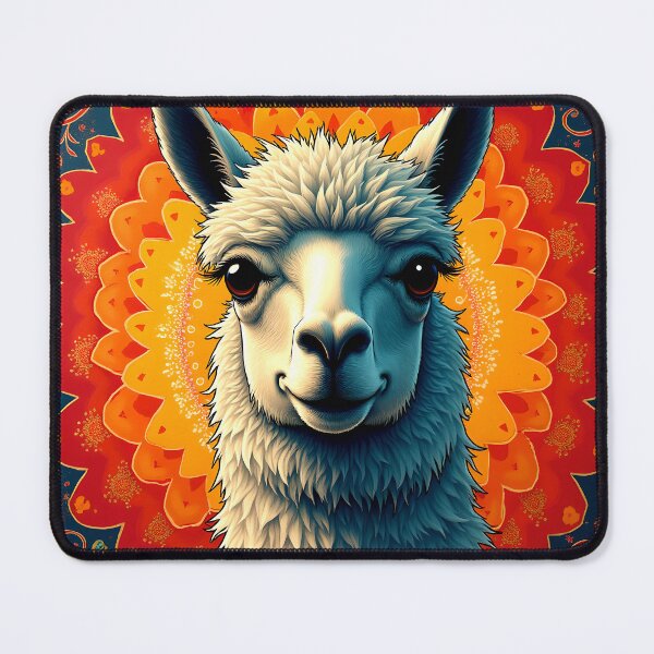 Item preview, Psychedelic Llama Portrait Retro Floral Pop Art Animal Illustration designed and sold by AnimalAirtistry.
