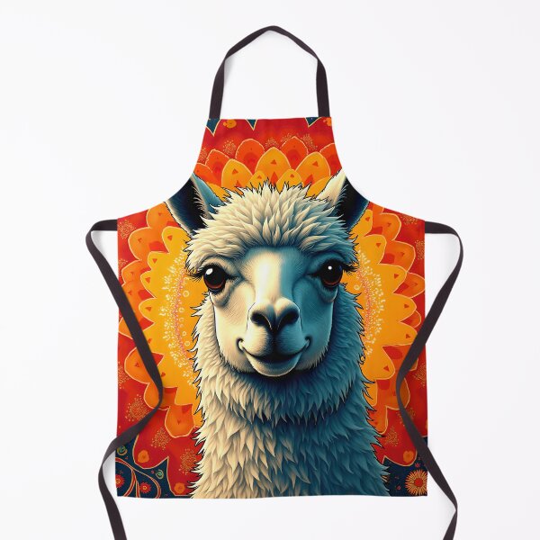 Item preview, Psychedelic Llama Portrait Retro Floral Pop Art Animal Illustration designed and sold by AnimalAirtistry.
