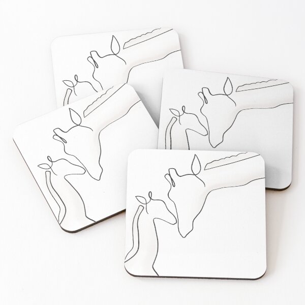 Item preview, Minimalist Giraffe Mother and Baby Line Art designed and sold by Barelythere2324.