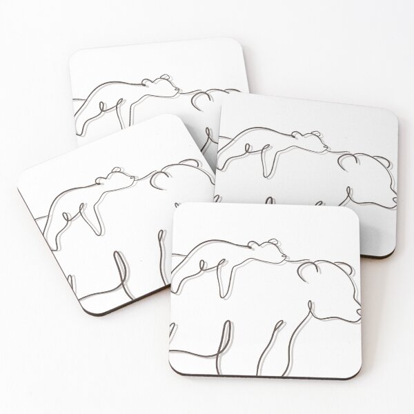 Item preview, Minimalist Bear and Cub One Line Art designed and sold by Barelythere2324.