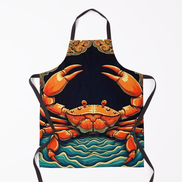 Item preview,  Retro Psychedelic Crab Illustration Ocean Folk Art Coastal Design designed and sold by AnimalAirtistry.