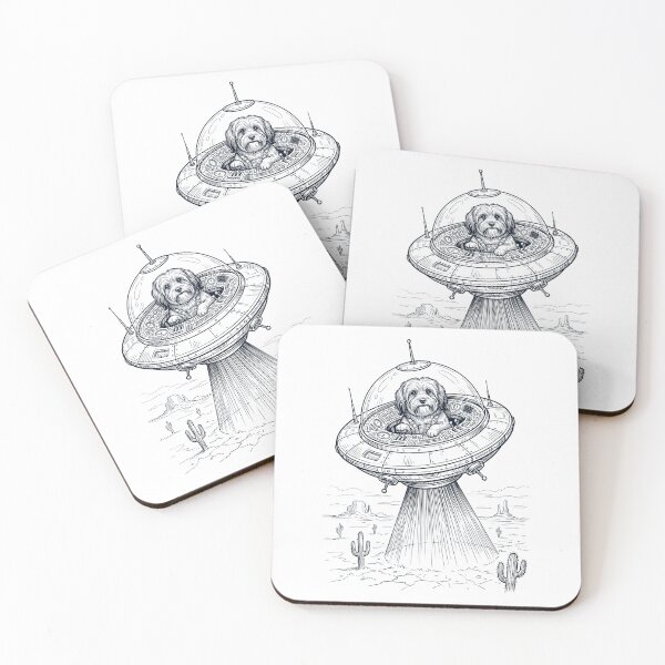 Item preview, Vintage Havanese Riding UFO Dog Mom Dad Lover designed and sold by DoodleTortle.