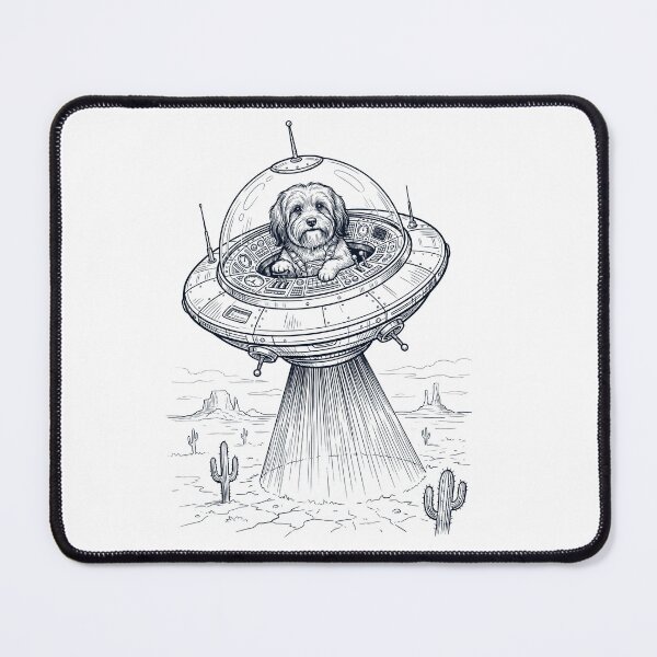 Item preview, Vintage Havanese Riding UFO Dog Mom Dad Lover designed and sold by DoodleTortle.