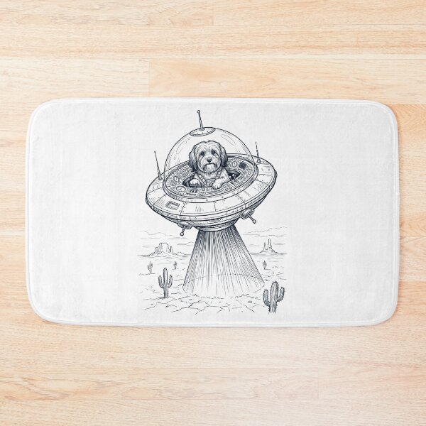 Item preview, Vintage Havanese Riding UFO Dog Mom Dad Lover designed and sold by DoodleTortle.