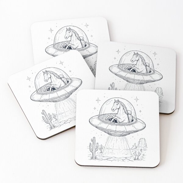 Item preview, Vintage Horse Riding UFO Animal Lover designed and sold by DoodleTortle.