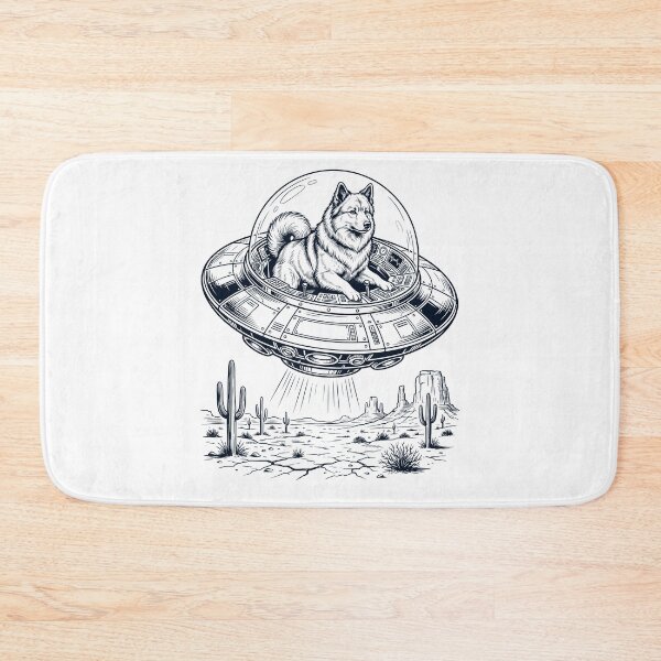 Item preview, Vintage Icelandic Sheepdog Riding UFO Dog Mom Dad Lover designed and sold by DoodleTortle.