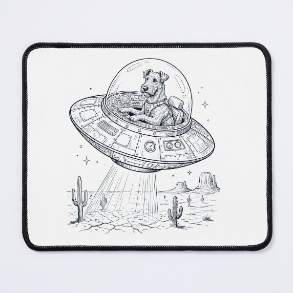 Item preview, Vintage Irish Terrier Riding UFO Dog Mom Dad Lover designed and sold by DoodleTortle.