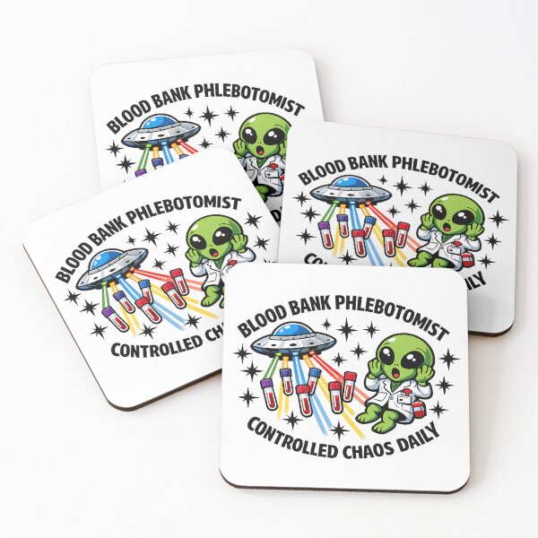 Item preview, Funny Cute Alien Phlebotomist Sci-Fi Blood Bank Chaos Design for National Phlebotomists Recognition Week & Halloween designed and sold by ClinicalHubs.