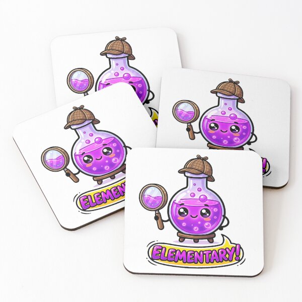 Item preview, Chemystery Cute Detective Flask Art designed and sold by DuckOddity.