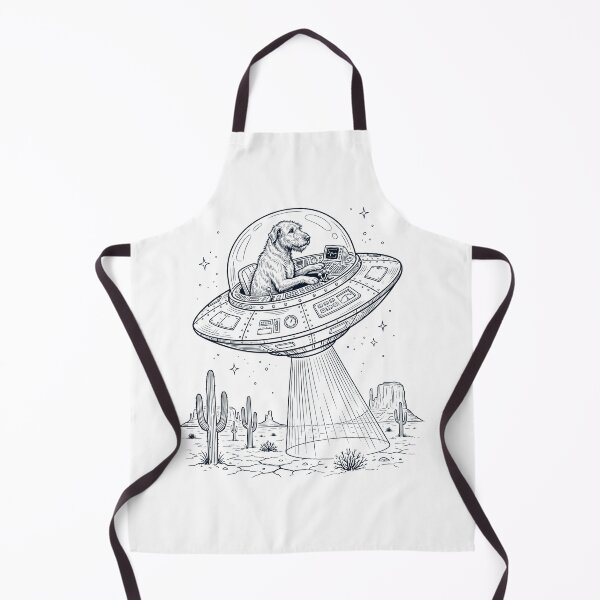 Item preview, Vintage Irish Wolfhound Riding UFO Dog Mom Dad Lover designed and sold by DoodleTortle.