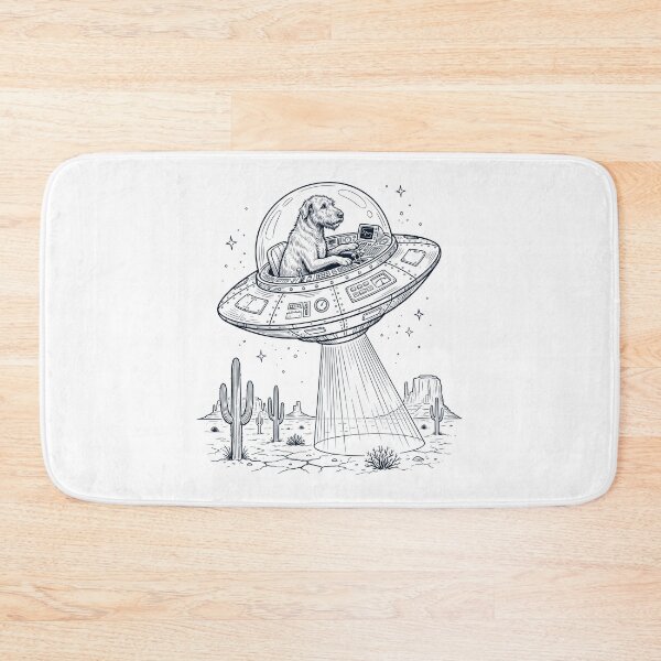 Item preview, Vintage Irish Wolfhound Riding UFO Dog Mom Dad Lover designed and sold by DoodleTortle.
