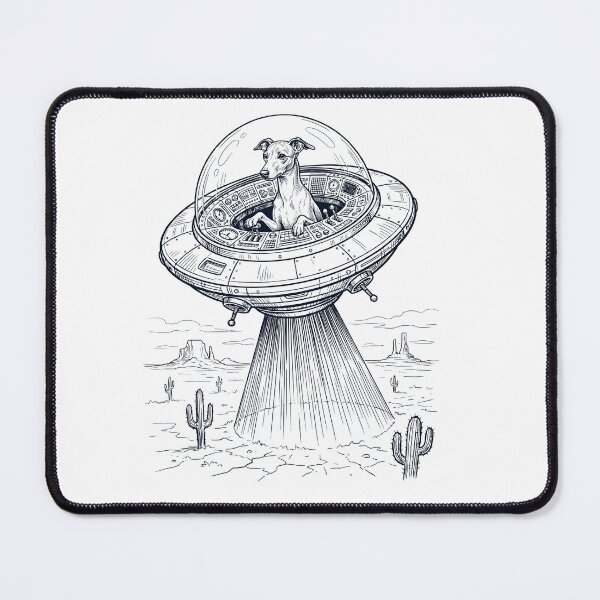Item preview, Vintage Italian Greyhound Riding UFO Dog Mom Dad Lover designed and sold by DoodleTortle.