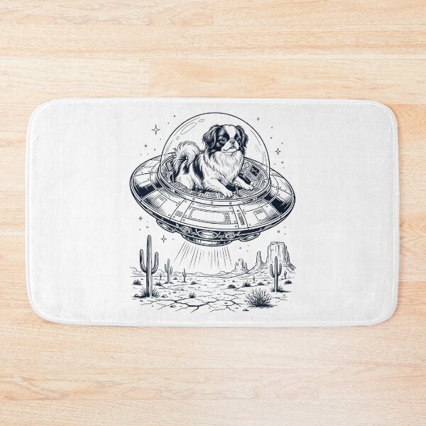 Item preview, Vintage Japanese Chin Riding UFO Dog Mom Dad Lover designed and sold by DoodleTortle.