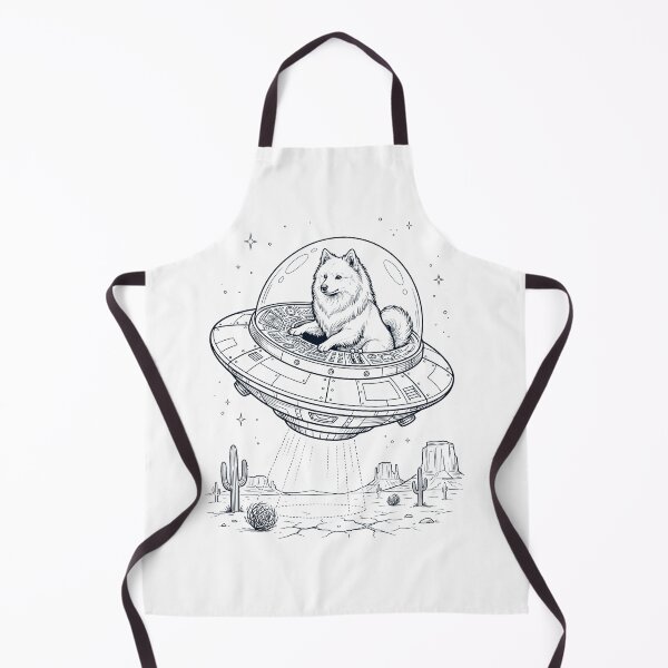 Item preview, Vintage Japanese Spitz Riding UFO Dog Mom Dad Lover designed and sold by DoodleTortle.