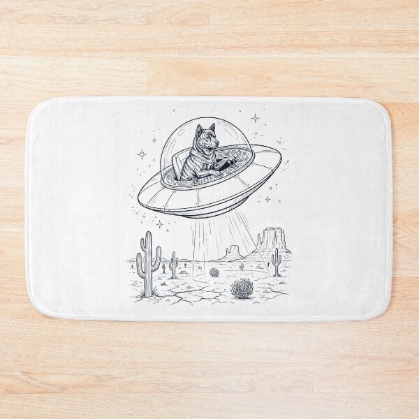 Item preview, Vintage Kai Ken Riding UFO Dog Mom Dad Lover designed and sold by DoodleTortle.