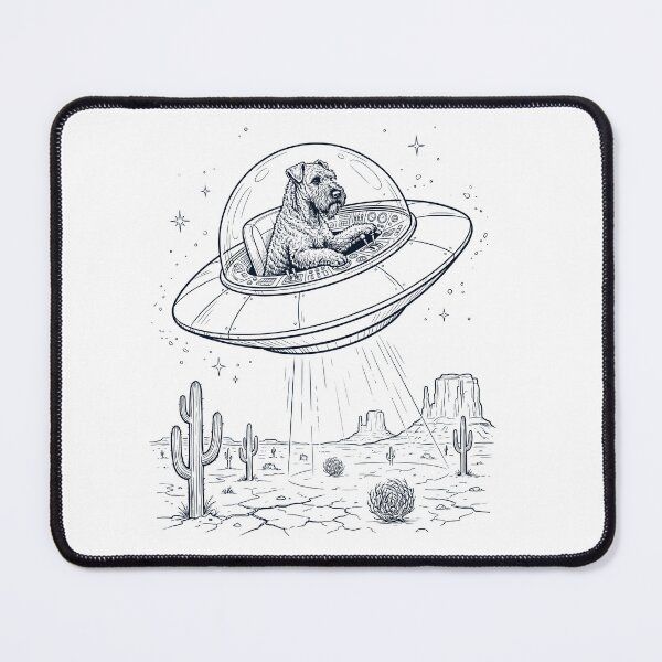 Item preview, Vintage Kerry Blue Terrier Riding UFO Dog Mom Dad Lover designed and sold by DoodleTortle.