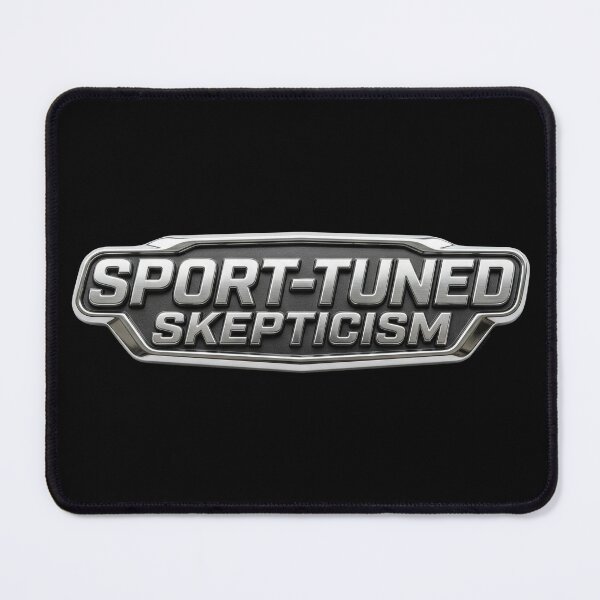 Item preview, Sport‑Tuned Skepticism – Automotive Emblem Parody Design designed and sold by Automotive Art by Greg.