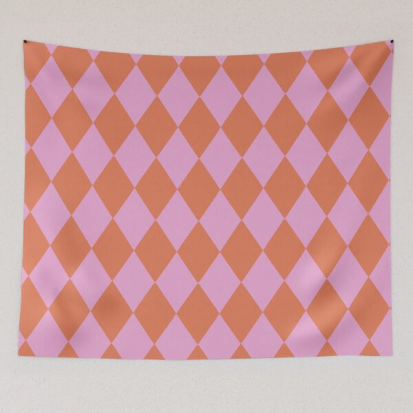 Item preview, Pink and orange harlequin diamonds  designed and sold by beesocks.