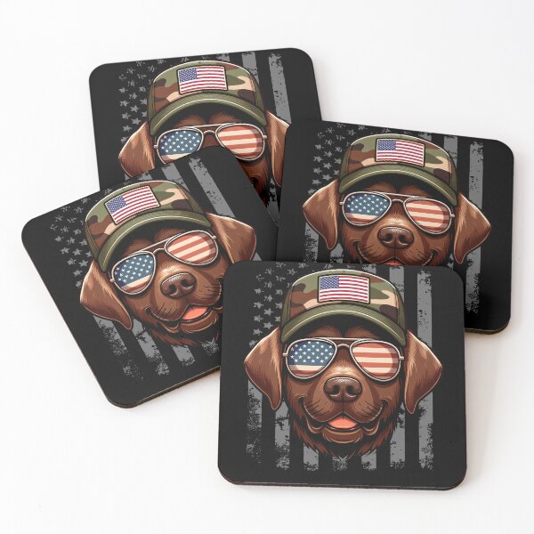 Item preview, Funny Chocolate Labrador 4th July USA Flag America Mom Dad Kids designed and sold by rafaeltto.