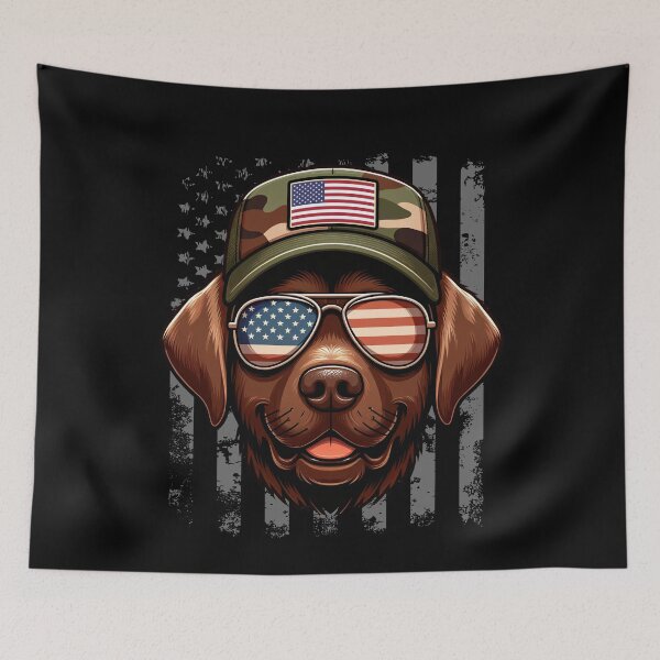 Item preview, Funny Chocolate Labrador 4th July USA Flag America Mom Dad Kids designed and sold by rafaeltto.