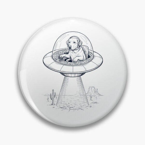 Item preview, Vintage Labrador Retriever Riding UFO Dog Mom Dad Lover designed and sold by DoodleTortle.