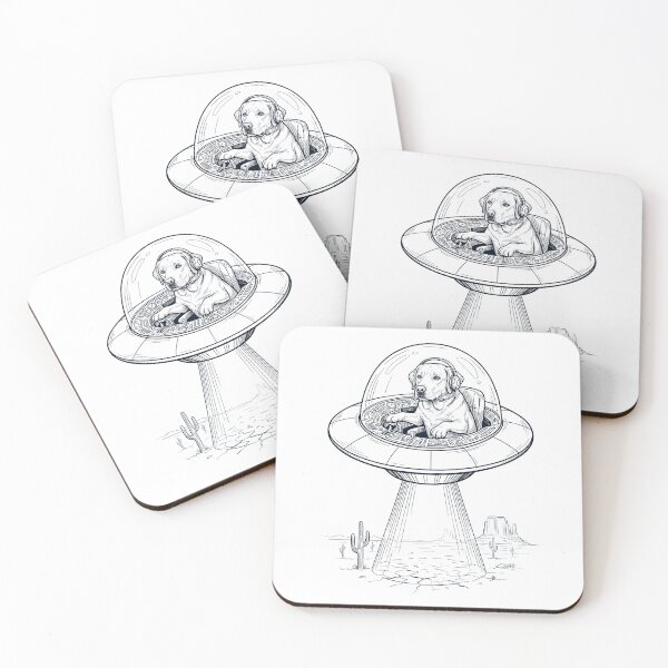 Item preview, Vintage Labrador Retriever Riding UFO Dog Mom Dad Lover designed and sold by DoodleTortle.