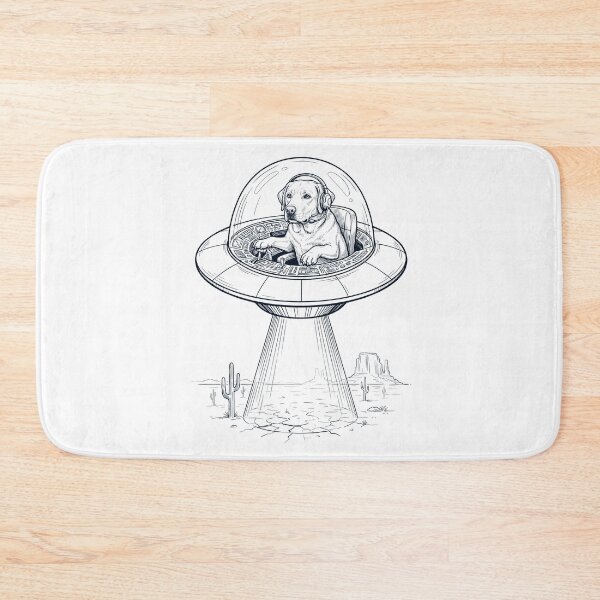 Item preview, Vintage Labrador Retriever Riding UFO Dog Mom Dad Lover designed and sold by DoodleTortle.