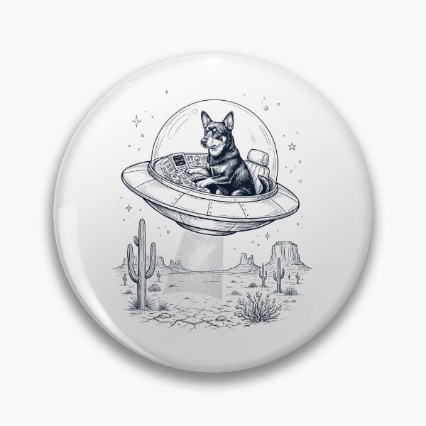 Item preview, Vintage Lancashire Heeler Riding UFO Dog Mom Dad Lover designed and sold by DoodleTortle.