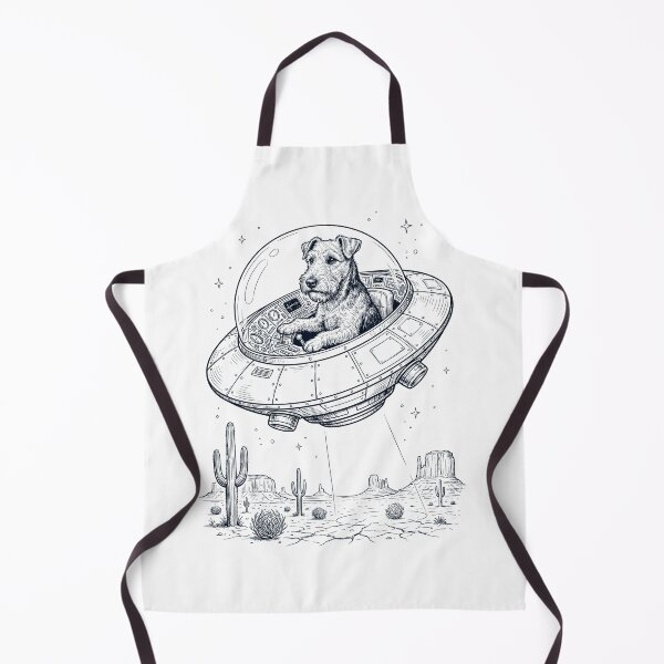Item preview, Vintage Lakeland Terrier Riding UFO Dog Mom Dad Lover designed and sold by DoodleTortle.