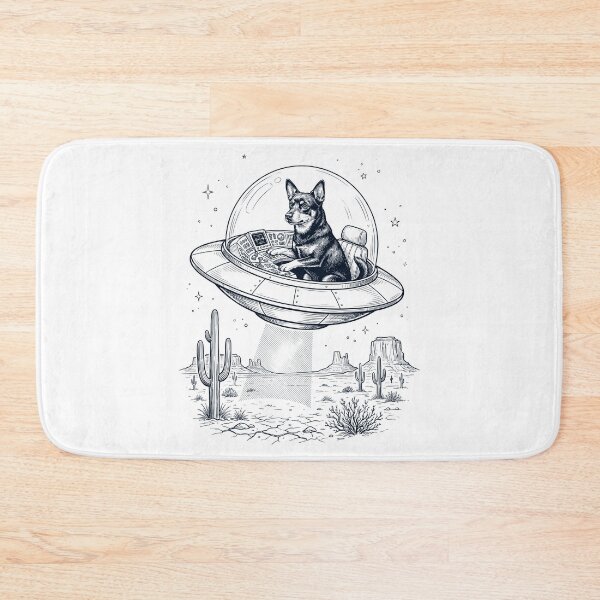 Item preview, Vintage Lancashire Heeler Riding UFO Dog Mom Dad Lover designed and sold by DoodleTortle.
