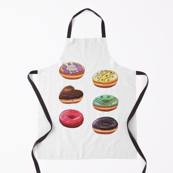 Item preview, Half a dozen of hand drawn festive donuts illustration designed and sold by Spirit Mouse.