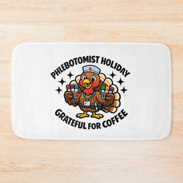 Item preview, Funny Turkey Phlebotomist Thanksgiving Gift – Cute Holiday Phlebotomy Nurse Coffee Meme designed and sold by ClinicalHubs.