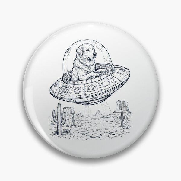 Item preview, Vintage Maremma Sheepdog Riding UFO Dog Mom Dad Lover designed and sold by DoodleTortle.