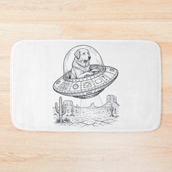 Item preview, Vintage Maremma Sheepdog Riding UFO Dog Mom Dad Lover designed and sold by DoodleTortle.