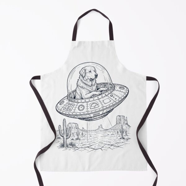 Item preview, Vintage Maremma Sheepdog Riding UFO Dog Mom Dad Lover designed and sold by DoodleTortle.