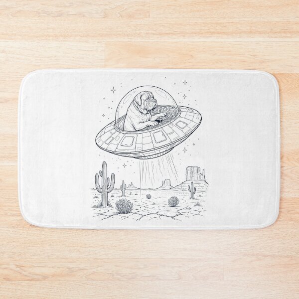 Item preview, Vintage Mastiff Riding UFO Dog Mom Dad Lover designed and sold by DoodleTortle.