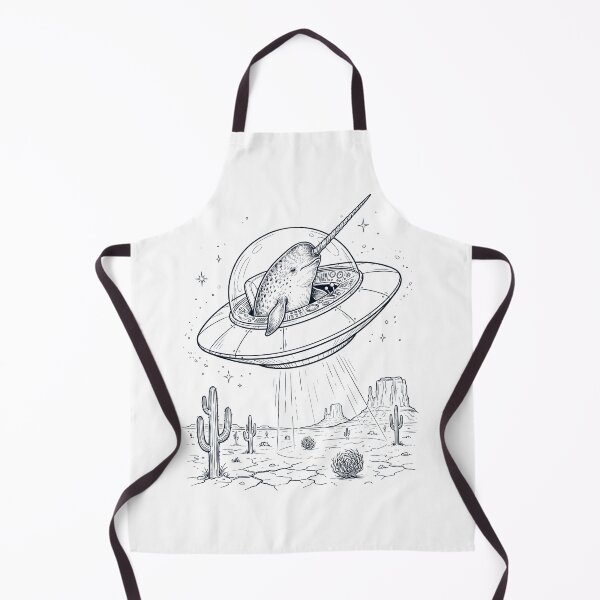 Item preview, Vintage Narwhal Riding UFO Animal Lover designed and sold by DoodleTortle.